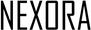 Nexora logo in black text on a white background